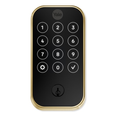 Yale Pro 2 Keyed Touchscreen Keypad Lock, Bluetooth with Wi-Fi Connect Bridge, Lifetime Brass